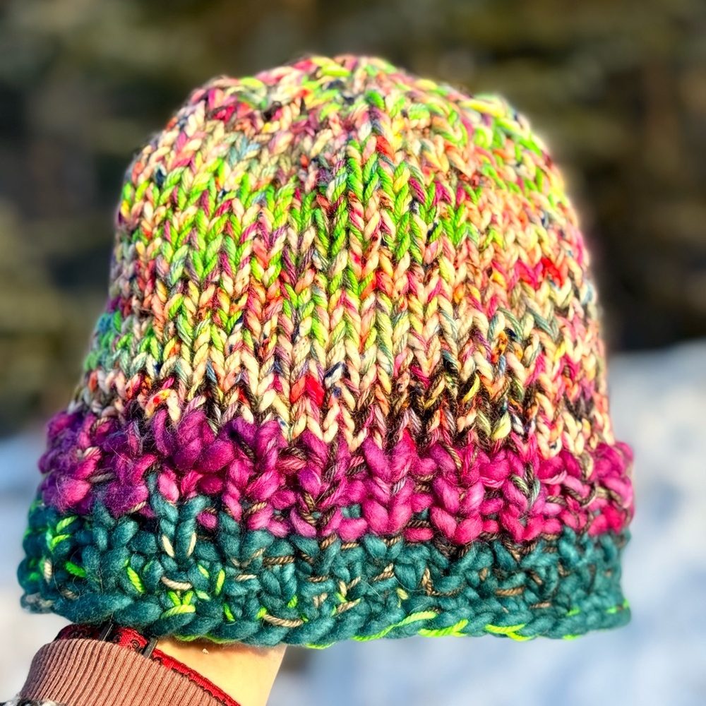 Colorful Knit Beanie for Women